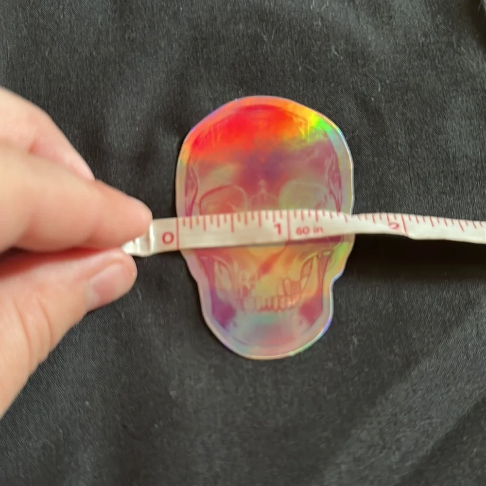 Holographic skull stickers/decals.